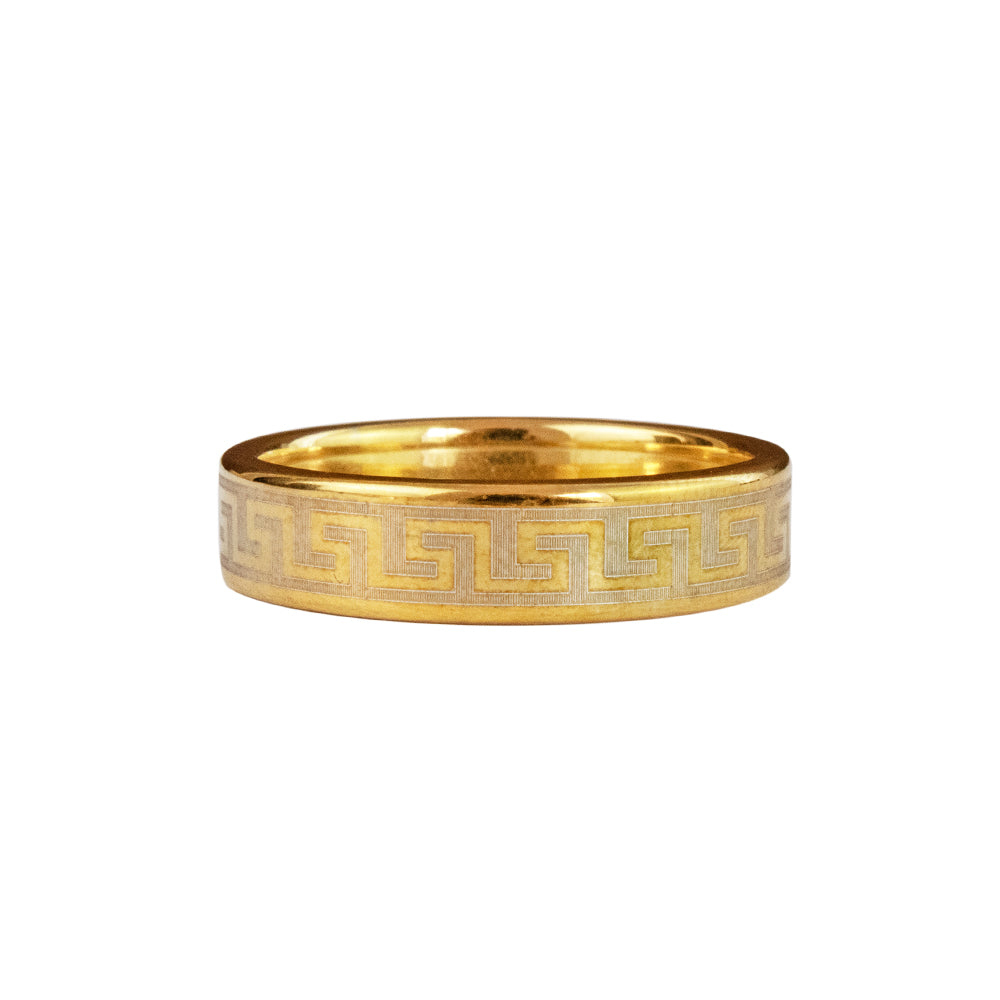 Anillo Luxor Dorado Acero Hombre