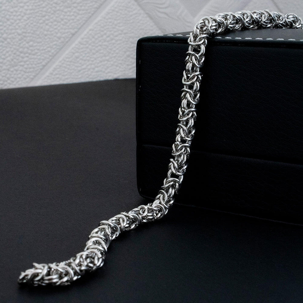 Pulsera Matteo Plateado Acero Hombre