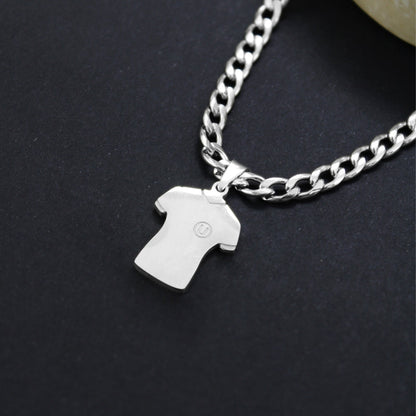 collar de hombre, collar plateado de hombre, collar de equipo de futbol, collar de universitario, collar de la U, collar chunky plateado, collar dale U, collar de camiseta de futbol