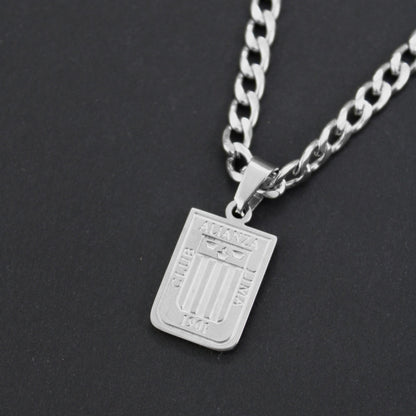 collar de escudo, collar de futbol, collar de hombre, collar de plata de hombre, collar de alianza lima, collar de equipo de futbol, collar de hombre de alianza lima