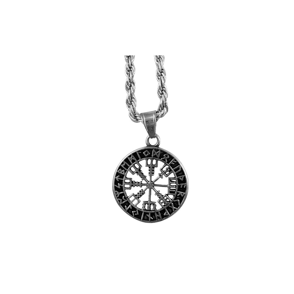 Collar Rune Plateado Acero Hombre