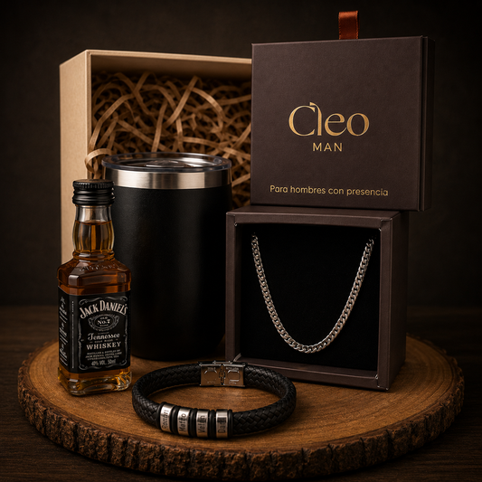Box Personalizado Papá Plateado Acero Hombre