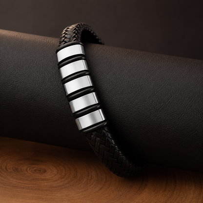 Pulsera Signature Plateado/Dorado Acero Hombre
