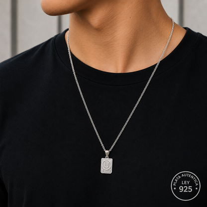 Collar Universitario Dale U Plateado Plata