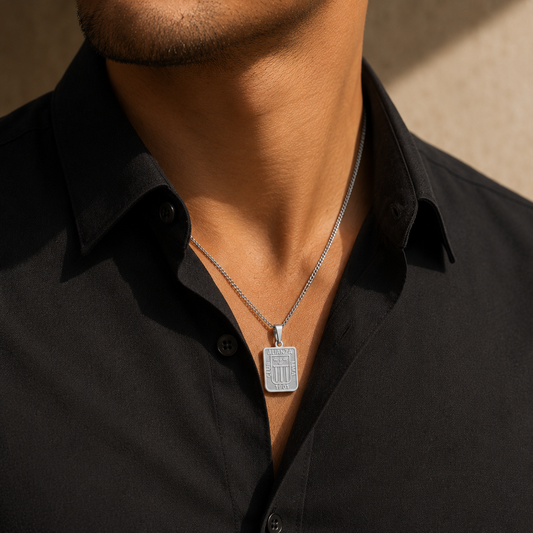 Collar Alianza Lima Escudo Plateado Plata