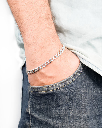 pulsera de hombre, pulsera de plata de hombre