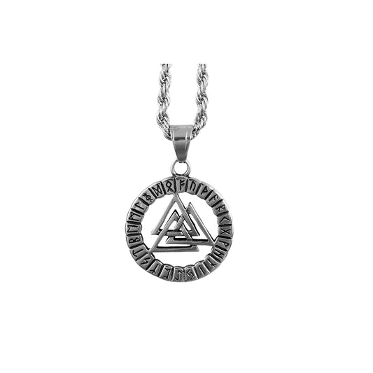 Collar Fenrir Plateado Acero Hombre