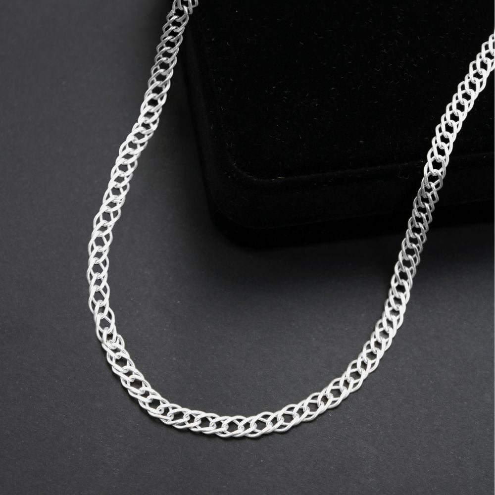 cadena de hombre de plata, cadena grande de hombre, cadena chunky, cadena plateada de hombre