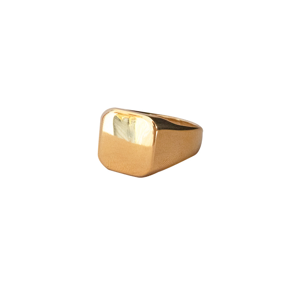 Anillo Prime Dorado Acero Hombre