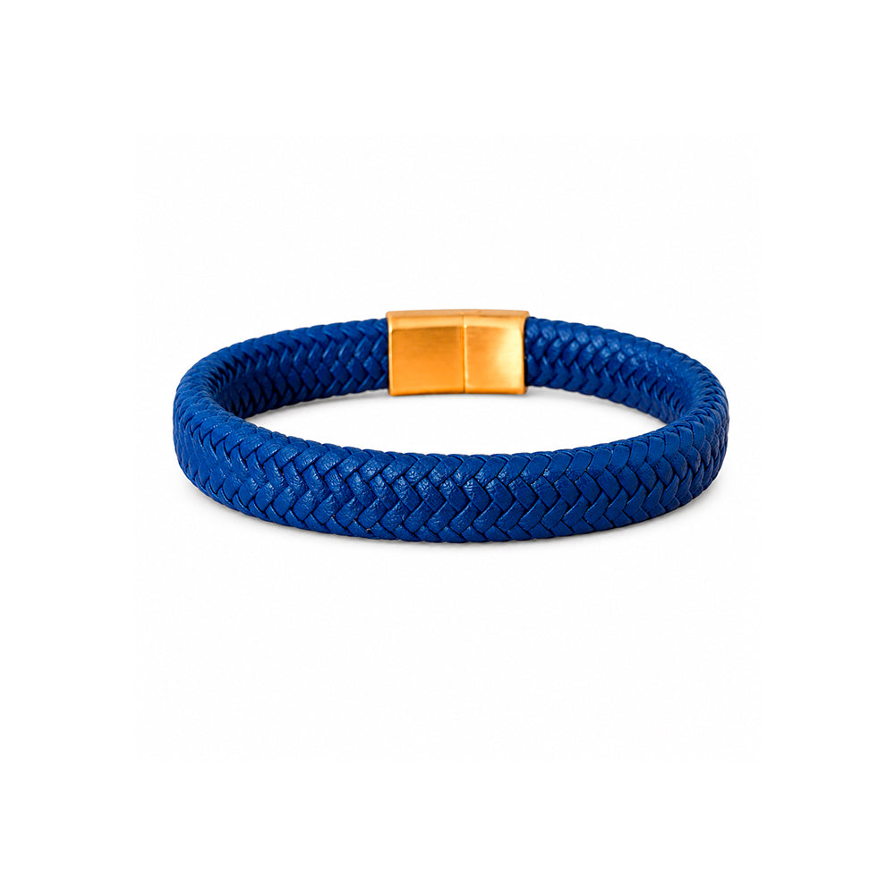 Pulsera Onyx Marrón Cuerina Hombre