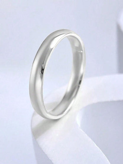 anillo liso, anillo de hombre, anillo de mujer, anillo plateado, anillo de plata