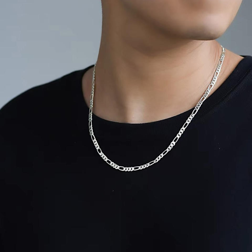 cadena de hombre, cadena de hombre de plata