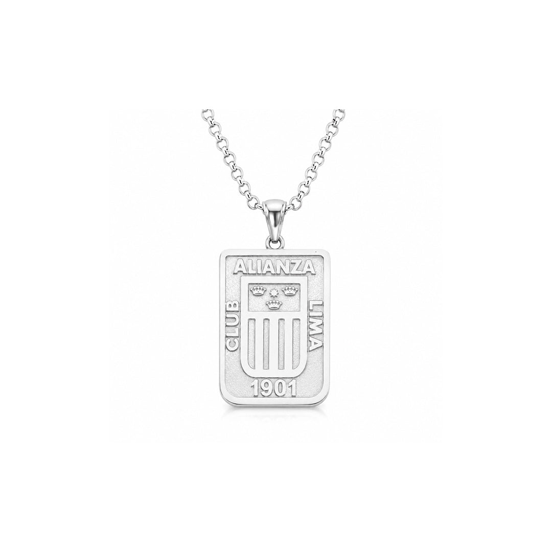 Collar Alianza Lima Escudo Plateado Plata