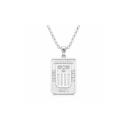 Collar Alianza Lima Escudo Plateado Plata