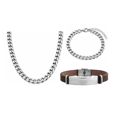 Set x3 Corsario Plateado Acero Hombre