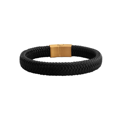 Pulsera Onyx Marrón Cuerina Hombre