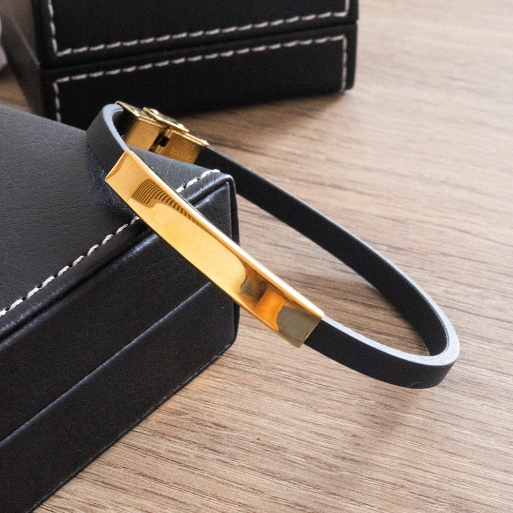 Pulsera Atlas Dorado/Plateado Acero Hombre