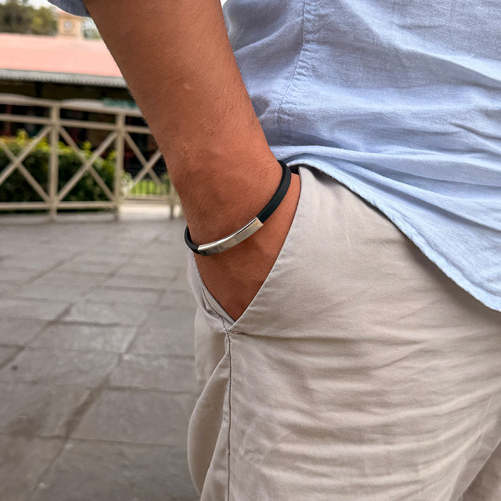Pulsera Atlas Dorado/Plateado Acero Hombre