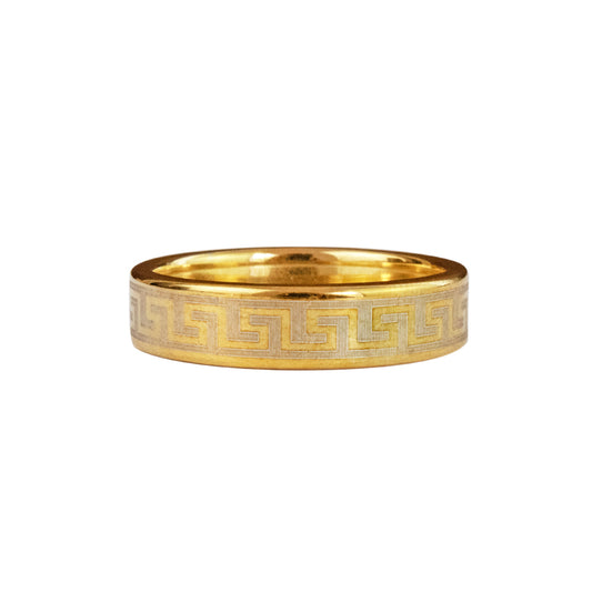 Anillo Luxor Dorado Acero Hombre