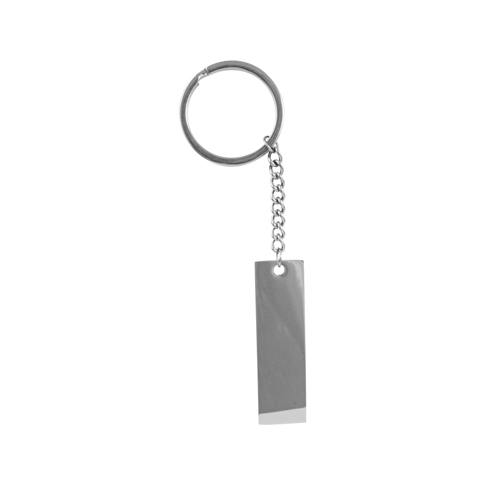 Llavero Rectangular  Grabado Acero
