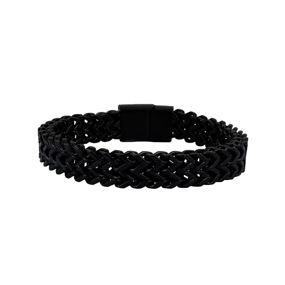 Pulsera Axis Negro Acero Hombre