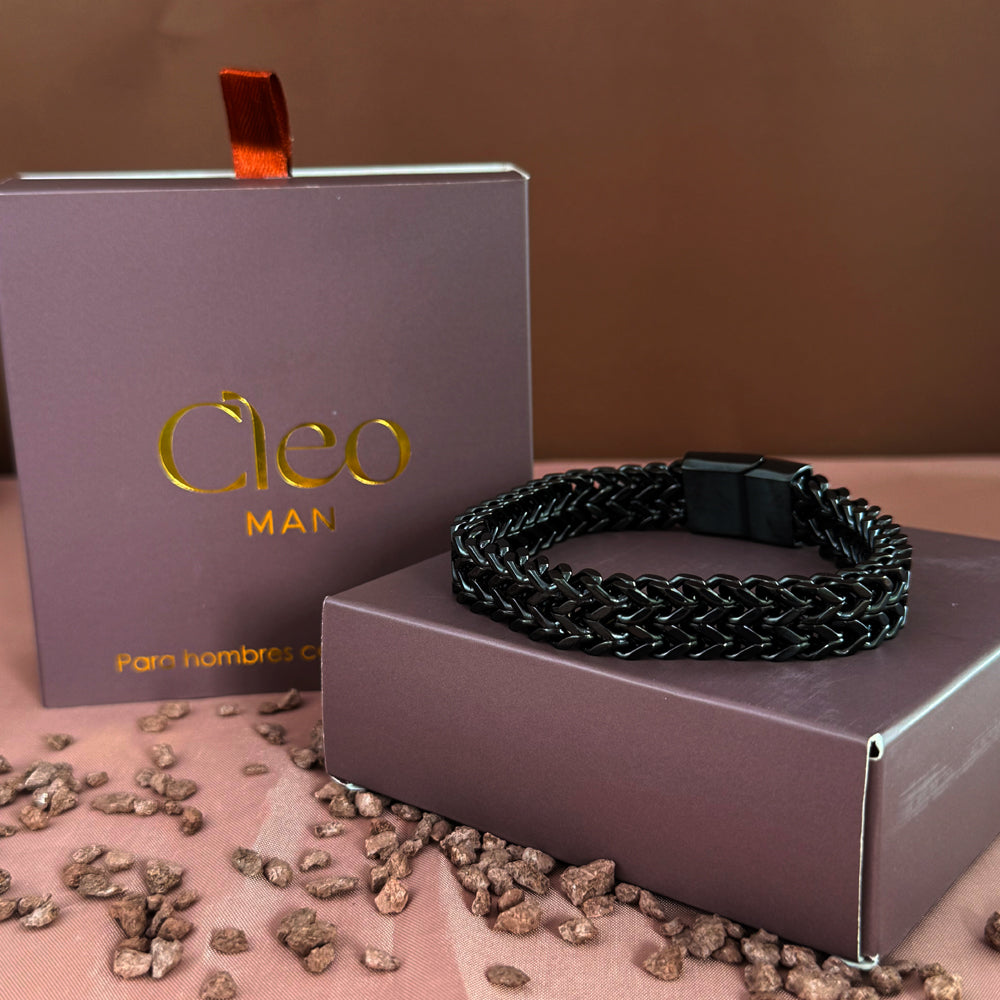 Pulsera Axis Negro Acero Hombre