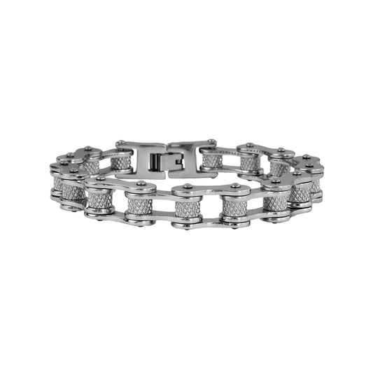 Pulsera Rider Plateado Acero Hombre