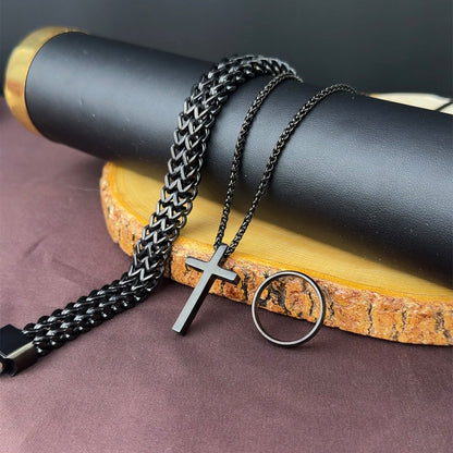 Set x3 Obsidiana Negro Acero Hombre