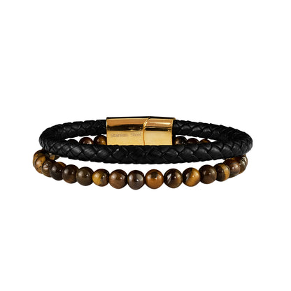 Pulsera Guardian Dorado Acero Hombre