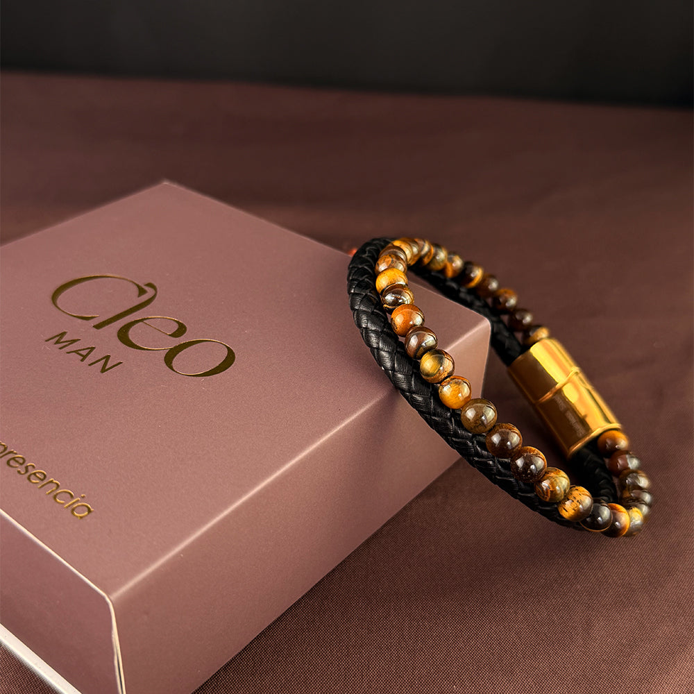 Pulsera Guardian Dorado Acero Hombre