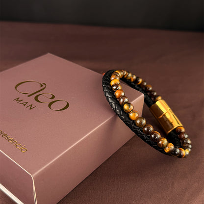 Pulsera Guardian Dorado Acero Hombre