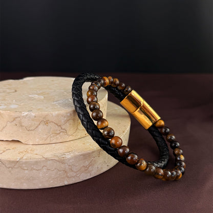 Pulsera Guardian Dorado Acero Hombre