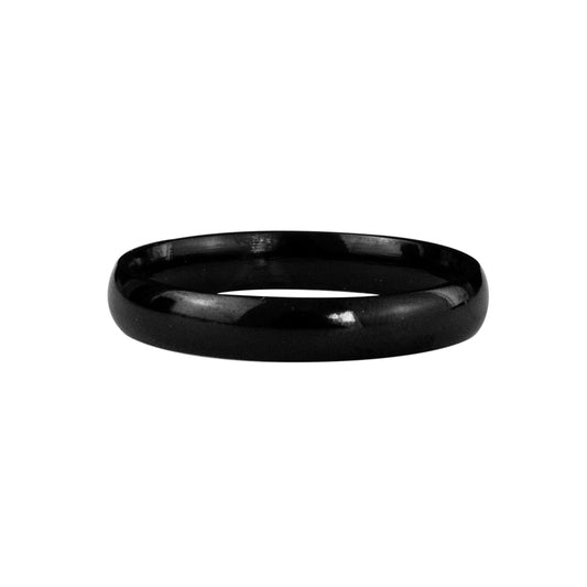 Anillo Onix Negro Acero Hombre