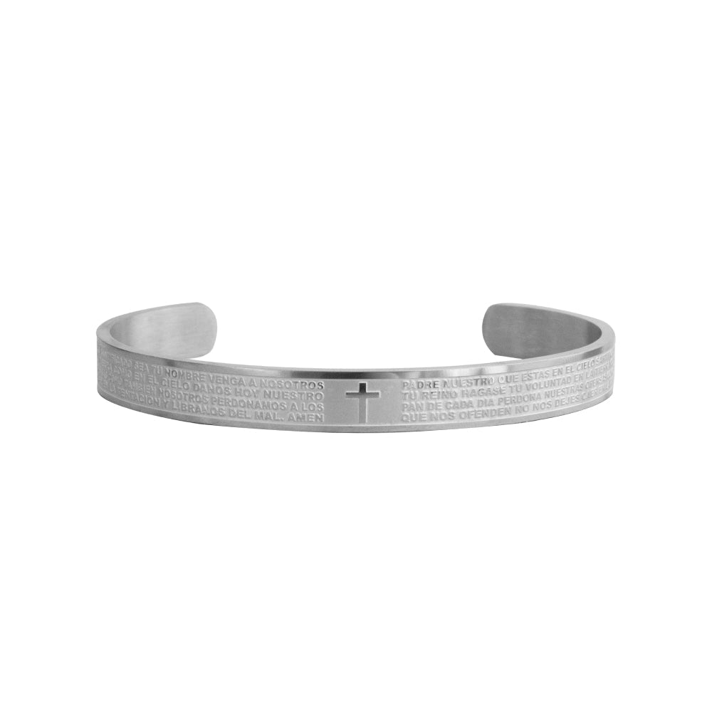 Pulsera Salvatore Plateado Acero Hombre