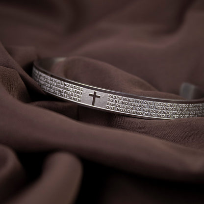 Pulsera Salvatore Plateado Acero Hombre