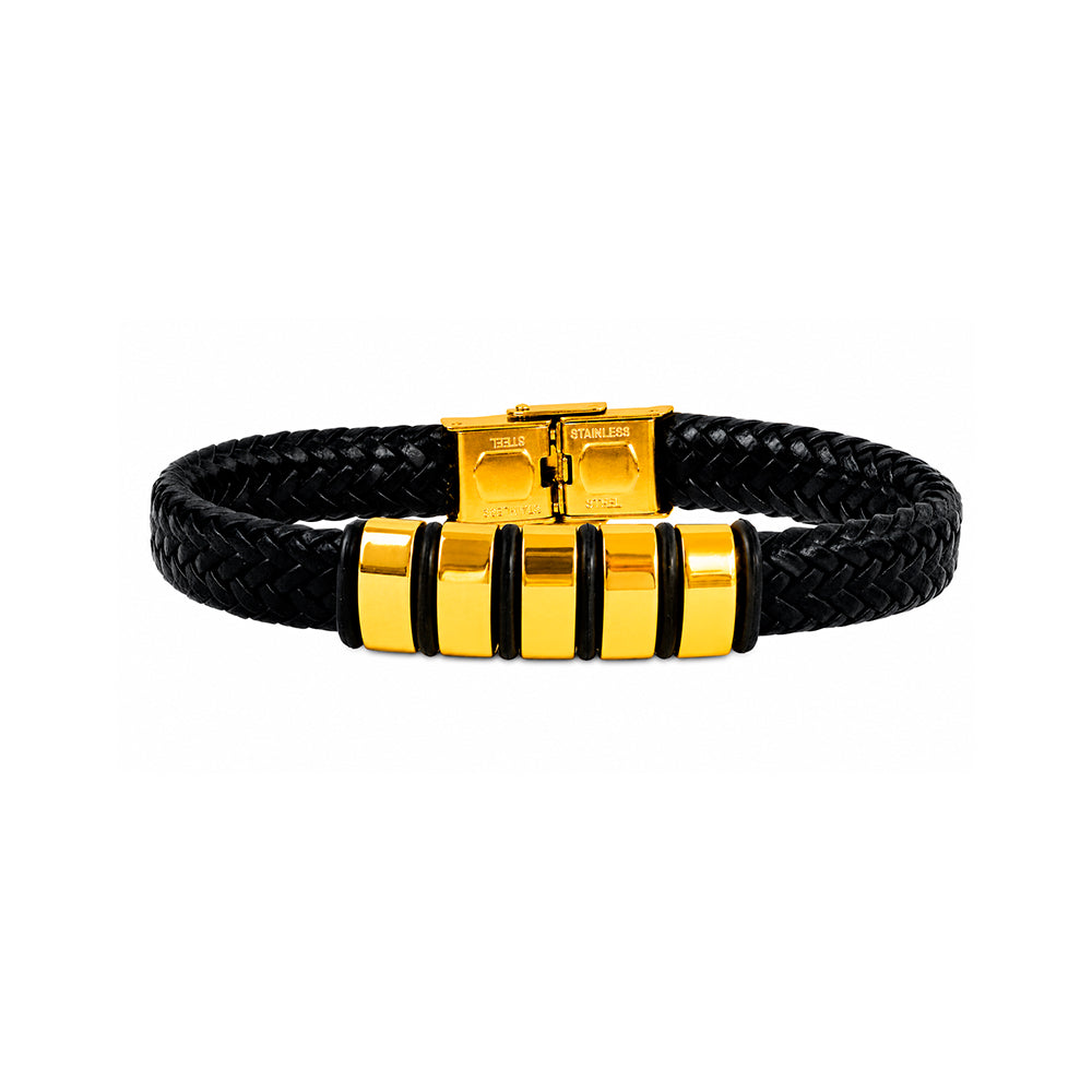Pulsera Signature Plateado/Dorado Acero Hombre