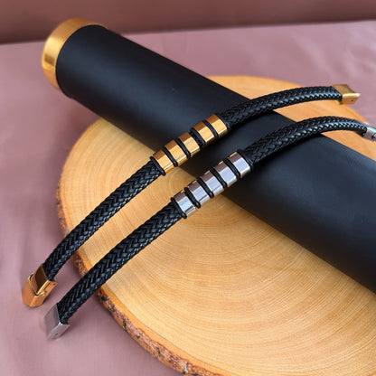 Pulsera Signature Plateado/Dorado Acero Hombre