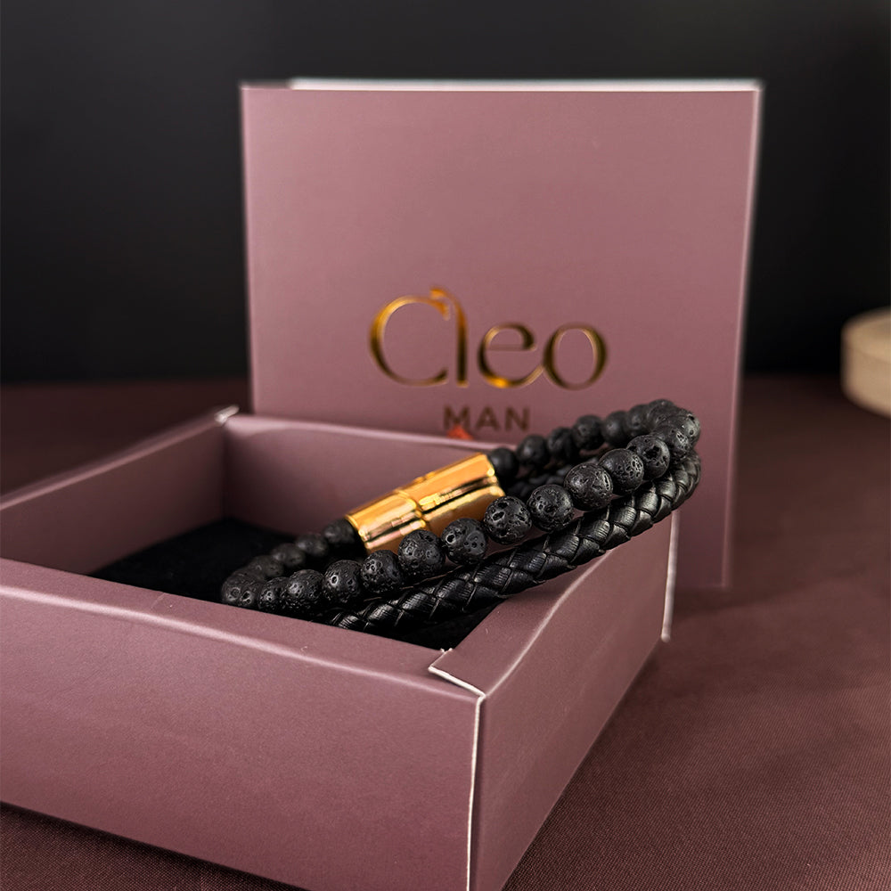 Pulsera Alpha Dorado Acero Hombre
