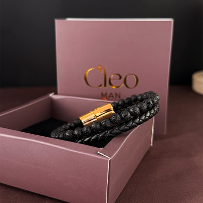 Pulsera Alpha Dorado Acero Hombre