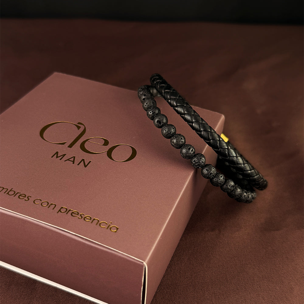 Pulsera Alpha Dorado Acero Hombre