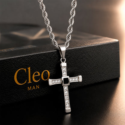 Collar Toretto Plateado Acero Hombre