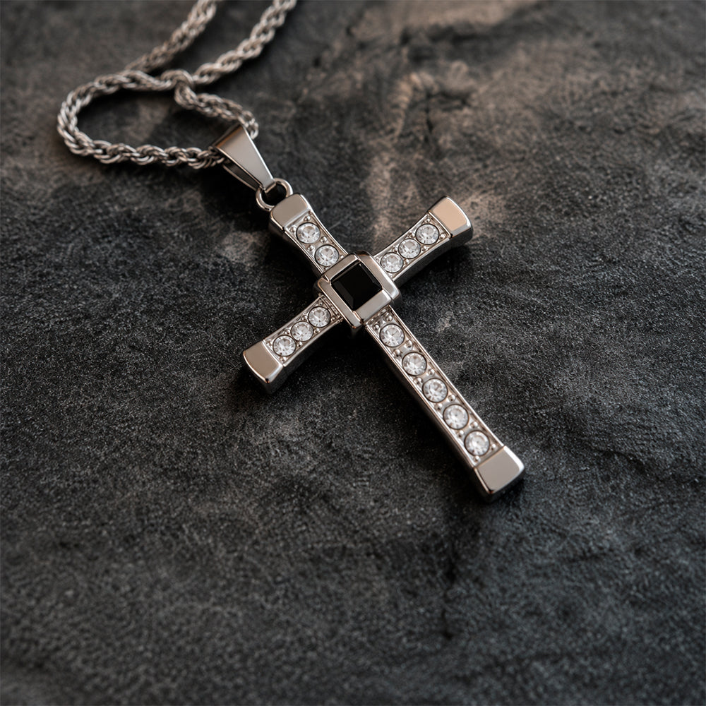 Collar Toretto Plateado Acero Hombre