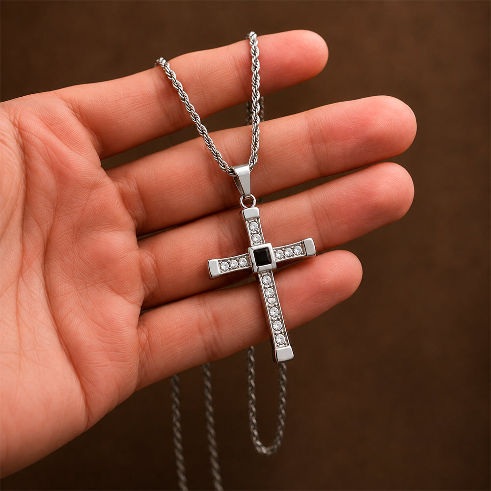 Collar Toretto Plateado Acero Hombre