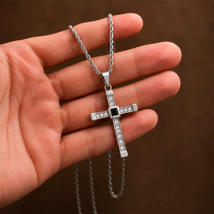 Collar Toretto Plateado Acero Hombre