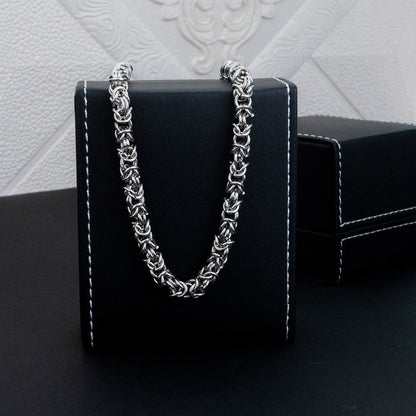 Cadena Fortress Plateado Acero Hombre