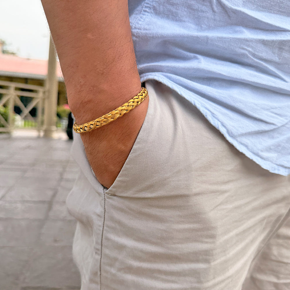 Pulsera Forge Dorado Acero Hombre