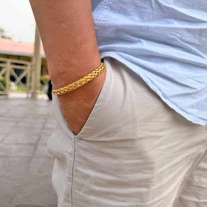 Pulsera Forge Dorado Acero Hombre