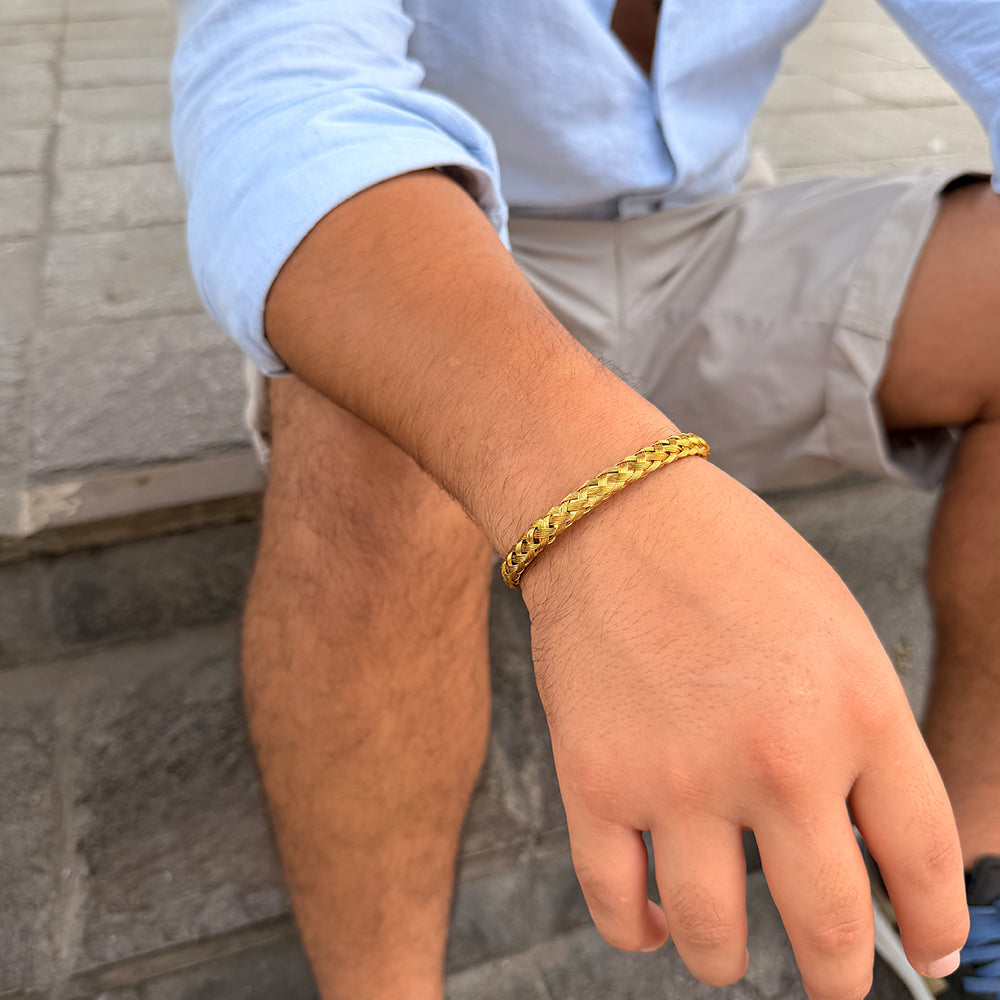 Pulsera Forge Dorado Acero Hombre