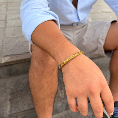 Pulsera Forge Dorado Acero Hombre