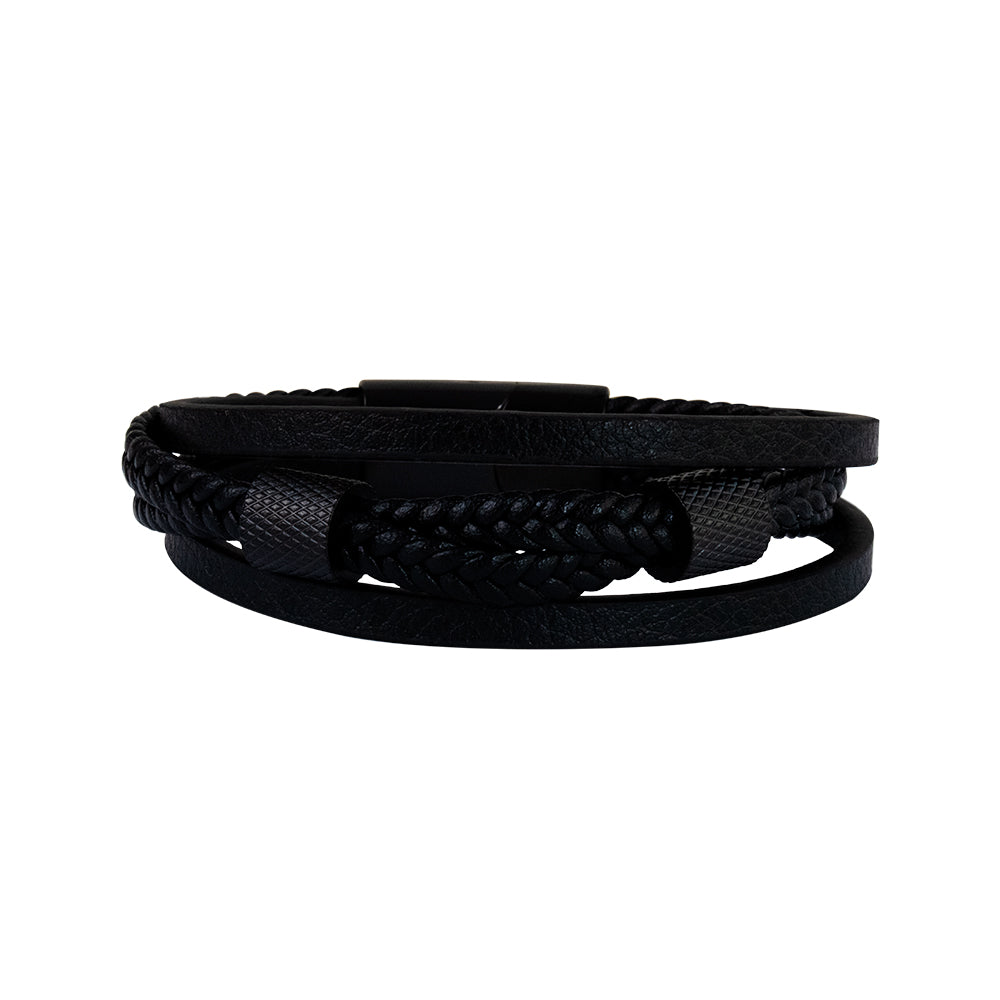 Pulsera Titan Negro Acero Hombre